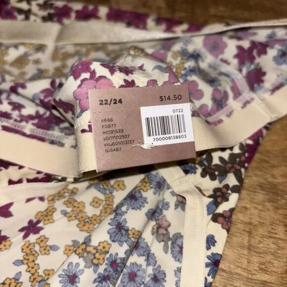 Caicque Panties 22/24 Extra Soft Full Brief Floral NEW IN BAG - Picture 6 of 6